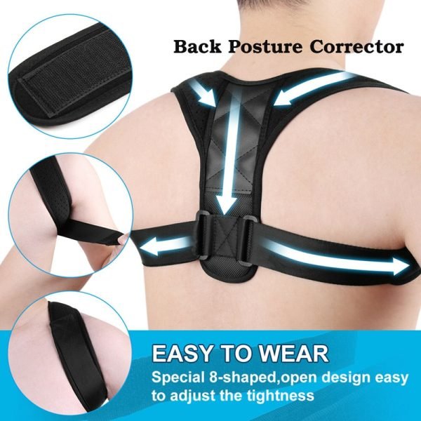 Brace Support Belt Adjustable Back Posture Corrector de postura Brace Belt Spine Back Shoulder Lumbar Corset Posture Correction - Image 3