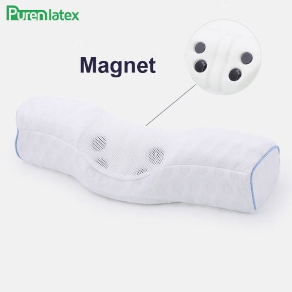 PurenLatex Magnet Therapy Pillow for Eyelash Extension Memory Foam Multi-Function Orthopedic Pillows Sleeping Bolster Cushion - Image 10