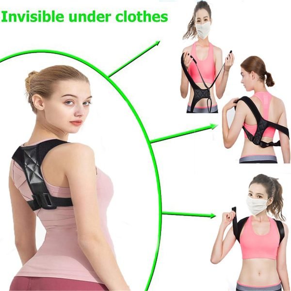Brace Support Belt Adjustable Back Posture Corrector de postura Brace Belt Spine Back Shoulder Lumbar Corset Posture Correction - Image 9