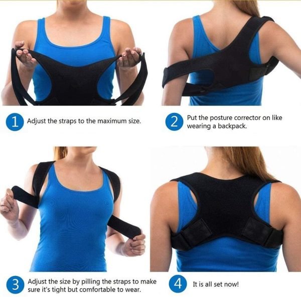 Getinfit One Posture Corrector Spine Back Shoulder Support Corrector Band Adjustable Brace Correction Humpback Back Pain Relief - Image 7
