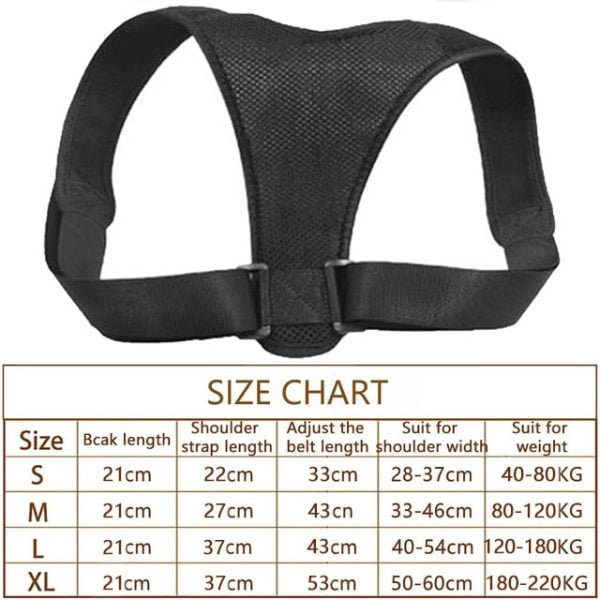 Getinfit One Posture Corrector Spine Back Shoulder Support Corrector Band Adjustable Brace Correction Humpback Back Pain Relief - Image 9