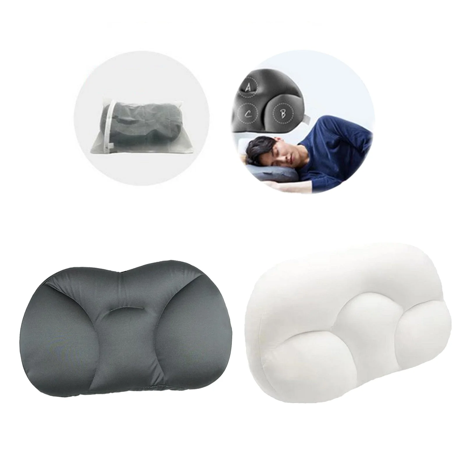All-round Ergonomic Sleep Pillows Egg Sleeper Memory Foam Soft Orthopedic Neck Pillow Release 3D Cloud Micro Deep Sleep Pillow - Image 3
